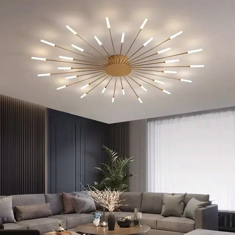 Nordic Minimalist Round LED Ceiling Chandelier Lamps Living Gold Pendant Light Bedroom LED Hanging Lamps Kitchen Home Decoration