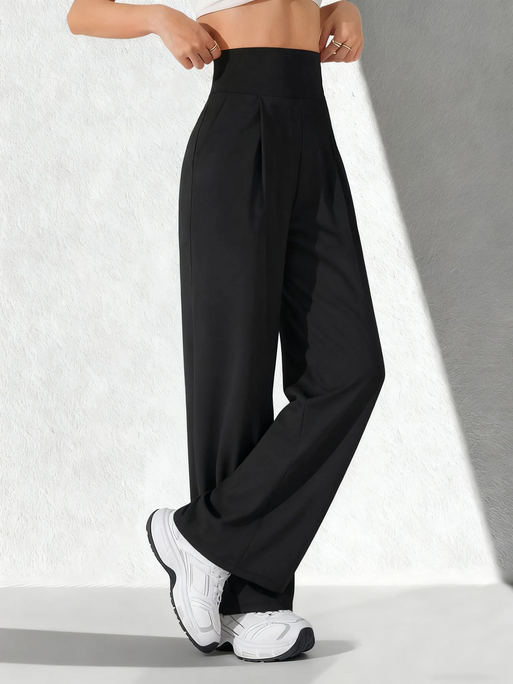 New High Waist Yoga Pants for Women Tummy Control Leggings Stretchy Soft Workout Wide Leg Pants Comfortable Casual Pants