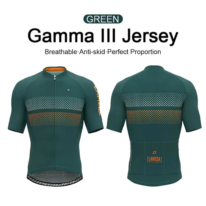 LAMEDA Bike Bicycle Jersey Men Summer Cycliny Short Sleeve for Men Biking Clothing Moisure Wicking MTB Top Shirts with 3 Pockets