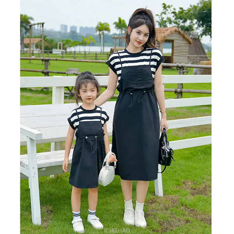 Dress Woman Family Couple Matching Clothes Parent-Child Shirt Sibling