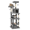 Multi-Level Cat Tree With Scratching Posts, Cozy Hammock, Plush Cat