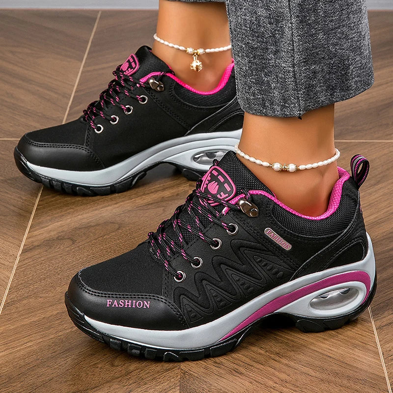 Women's Waterproof Platform Hiking Sneakers