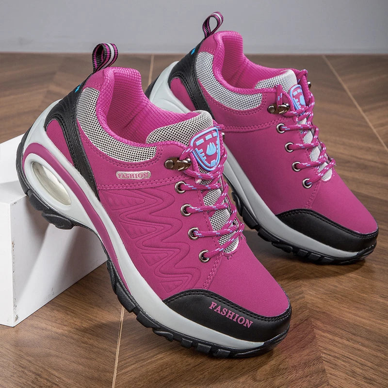 Women's Waterproof Platform Hiking Sneakers
