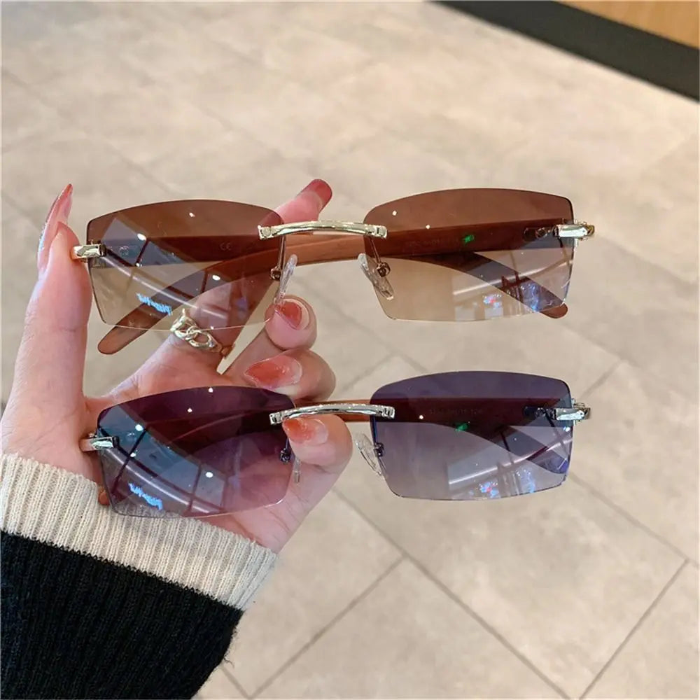 Rimless Rectangle Sunglasses