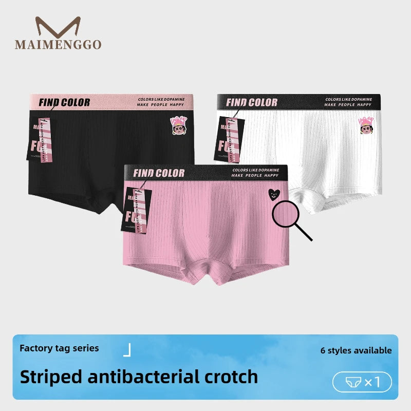 Mens Panties Boxers Modal Cotton Men's Underwear Breathable Man Boxershorts Striped Underpants Skin-friendly Boxer Shorts Pink