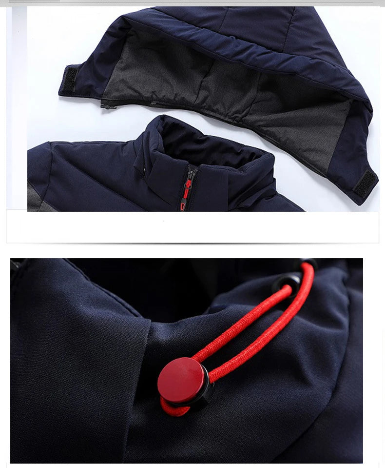 Men's Fashion Windbreaker Winter Parka Male Jacket Overcoat Autumn Coat Windproof Streetwear Casual Warm Hombre New Outdoors