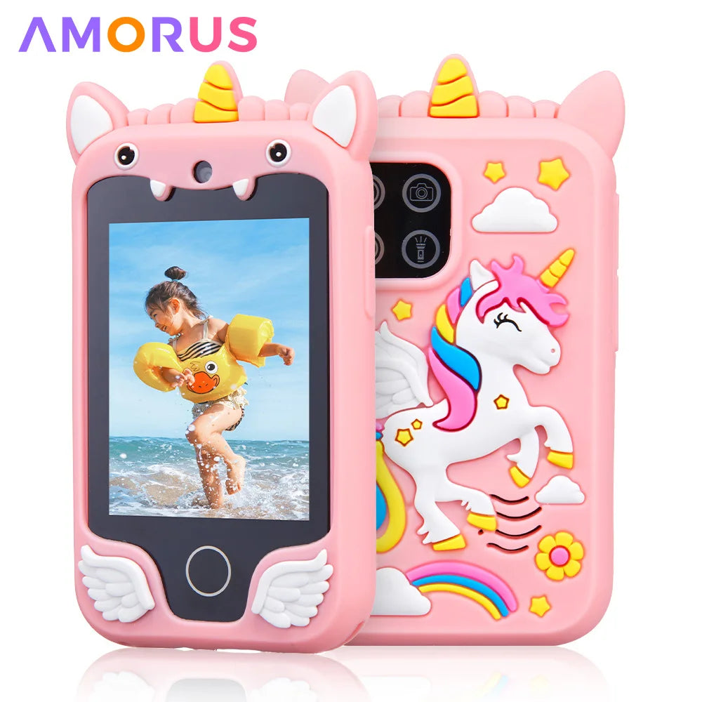 Kids Smart Phone Camera Toys Touchscreen Unicorn Baby Mobile MP3 Player