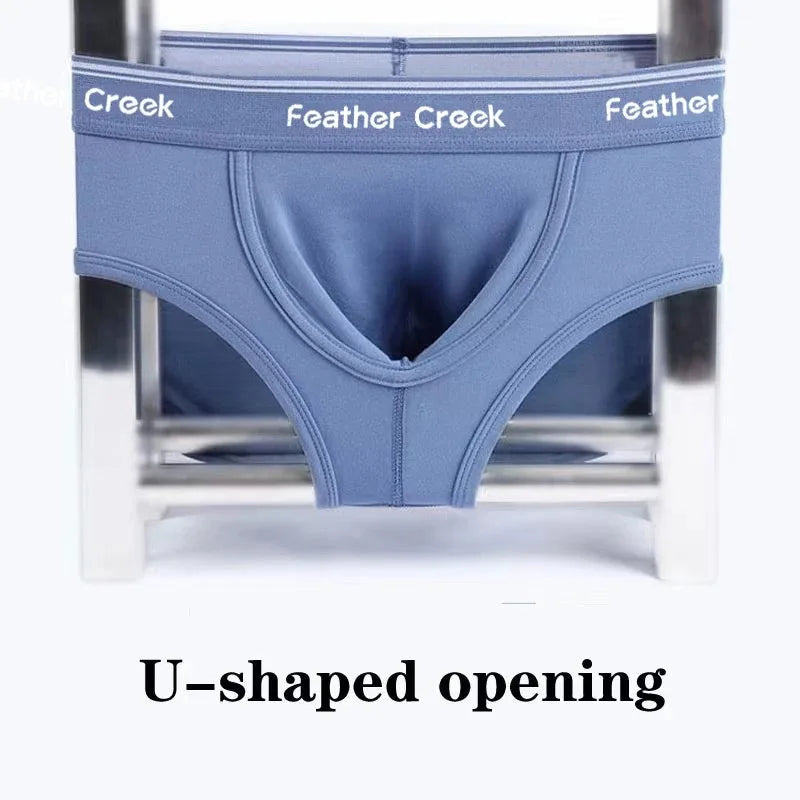 Mens Everyday Large Pouch Underwear U Convex Bulge Enhancing Durable Seamless Cotton Briefs Breathable Low Rise Boxer Shorts Fit
