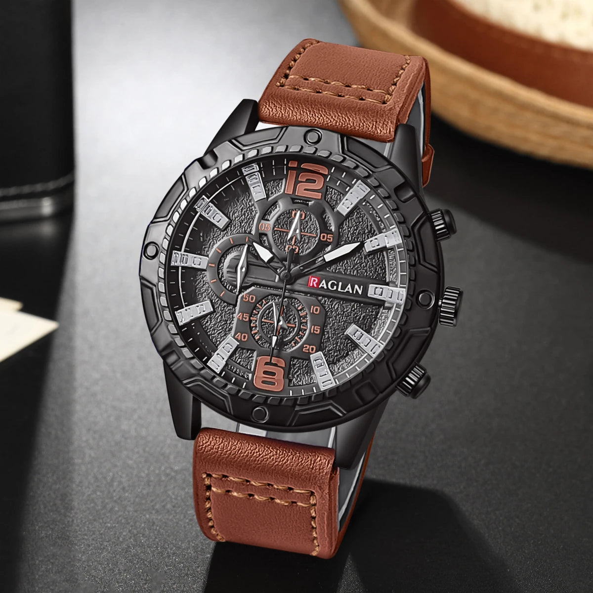 Men's Classic Leather Strap Watch
