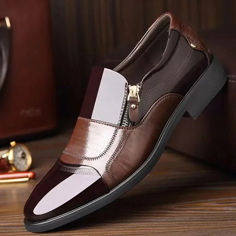 Men's Leather-Style Business Shoes