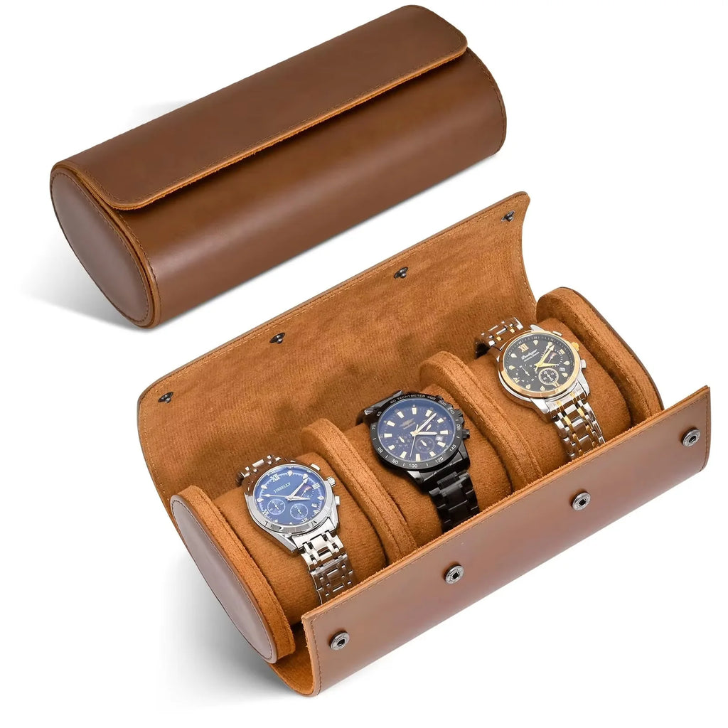 Watch Roll Travel Case-1/2/3 Slot Watch Storage And Organizer-Secure