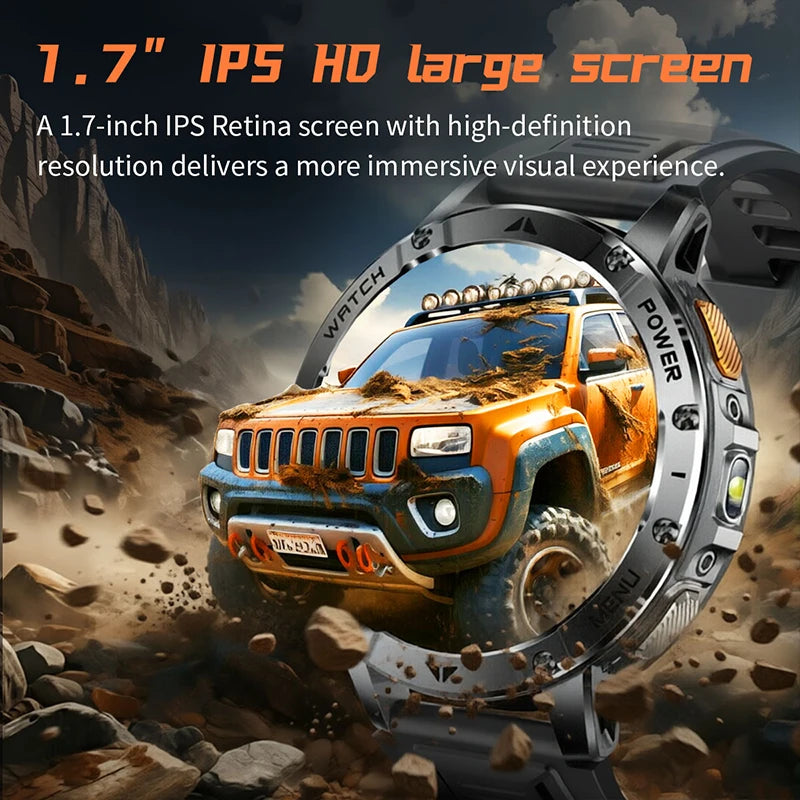 1.7-Inch Bluetooth Smart Watch with SOS & Sports Modes