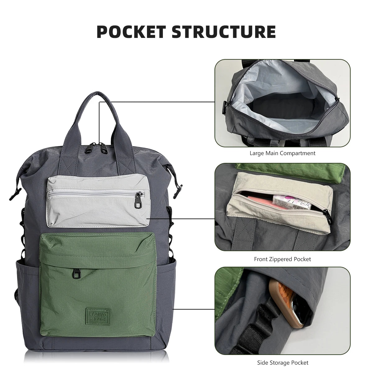 Backpack for Men, Computer Bag, Canvas High-End Backpack, College Student Travel Large-Capacity Travel Backpack, Sports Portable Carry-On Bag for International Travel