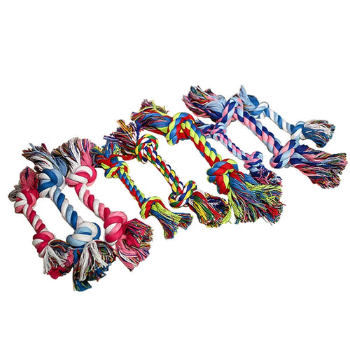 1 Pcs Random Pet Puppy Chew Toy Cotton Knot Rope Molar Toy Durable Hemp