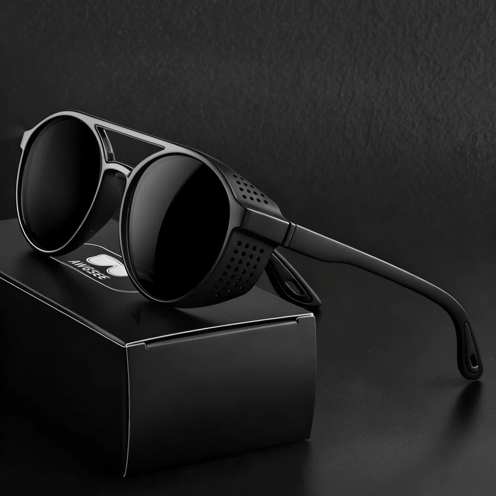 Round Steampunk-Style Sunglasses