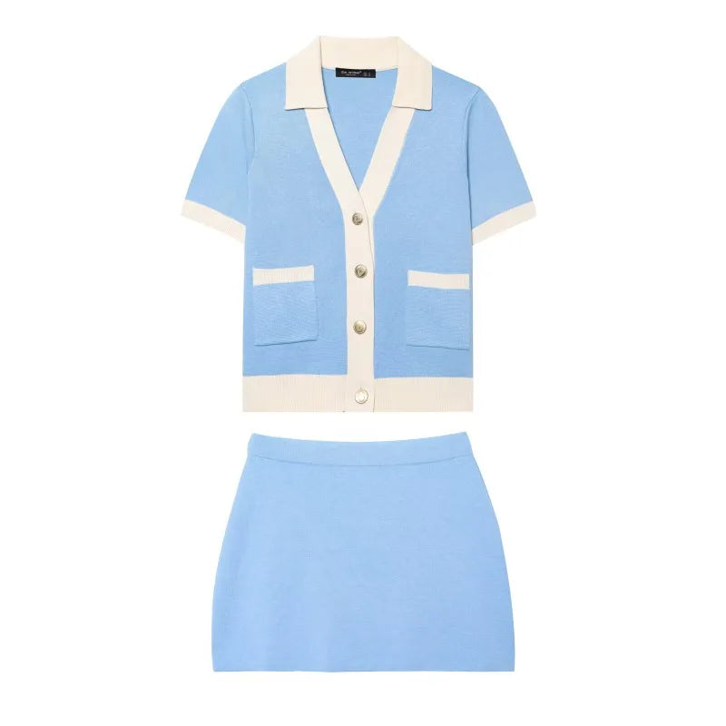 Knit Set New Arrivals 2025 Elegant Women's Sets Summer Outfit Lady Casual Suit Birthday Outfits Full Number Y2k Skirt