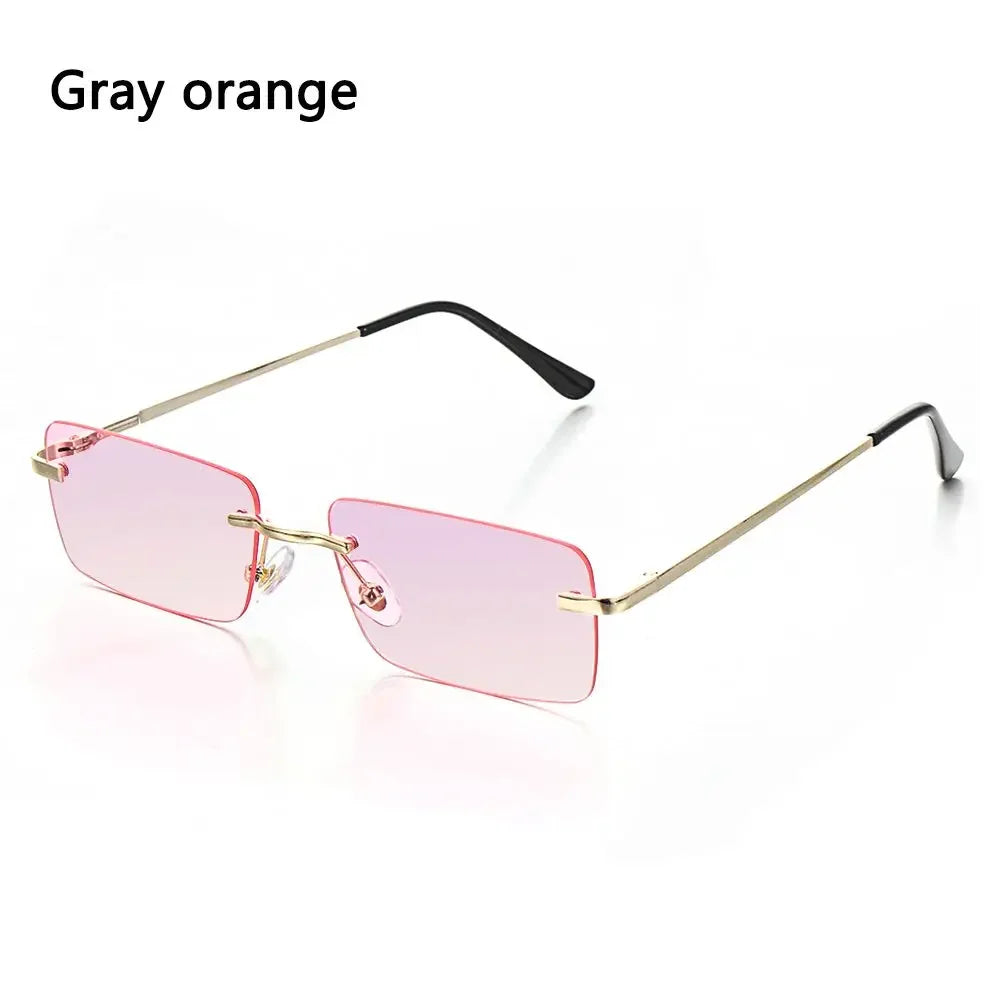 Rimless Rectangle Sunglasses