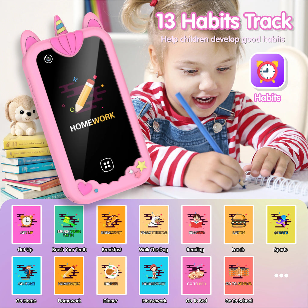 Kids Smart Phone For Girls Boys Kids Cell Phone Toys Dual Camera Music