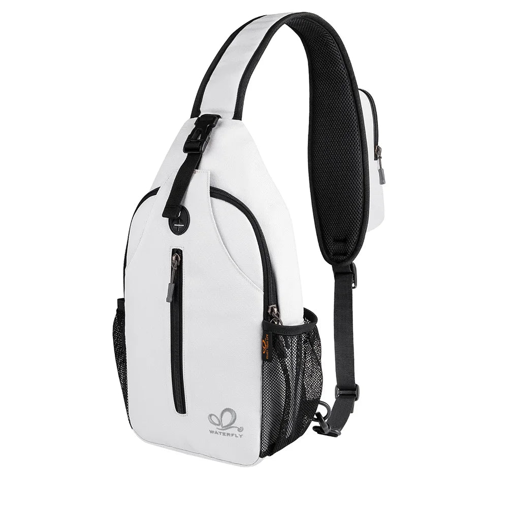 WATERFLY Sling Bag Chest Pack Shoulder Crossbody Sling Backpack For Women Men Travel Hiking Chest Bag Daypack