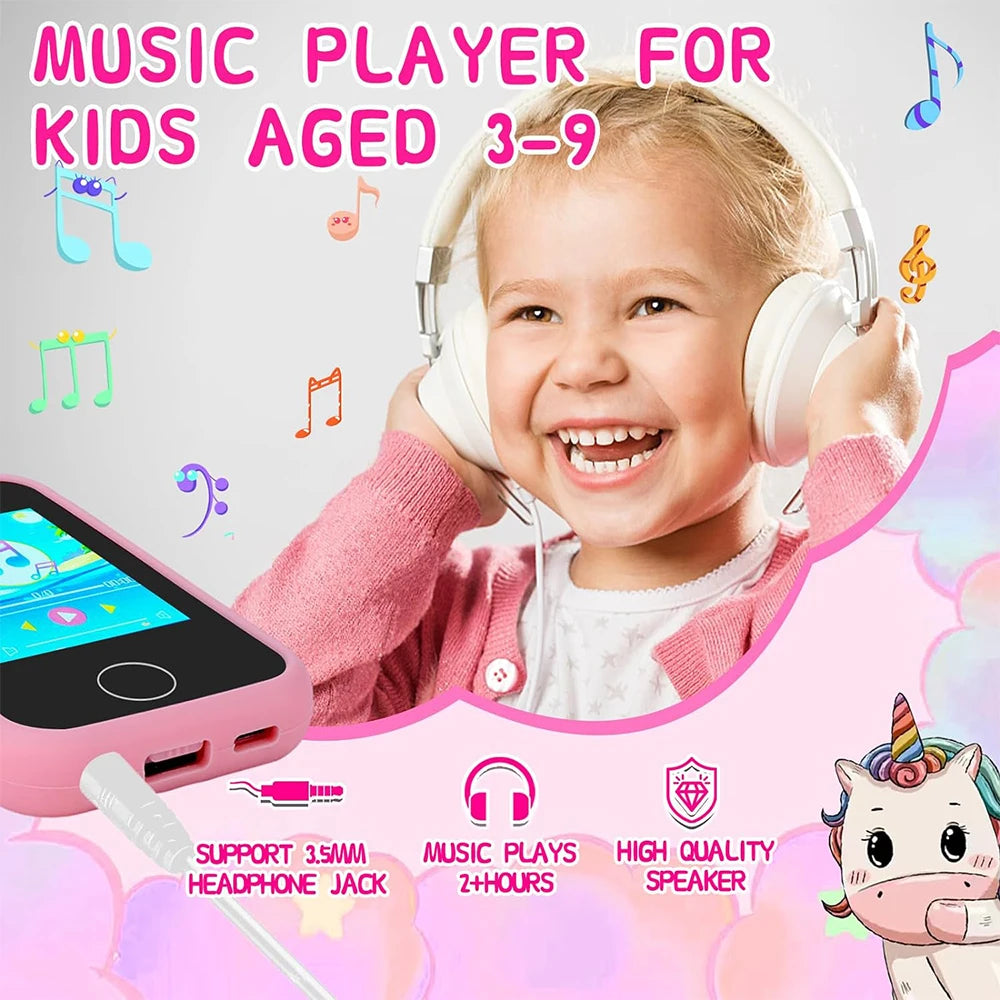 Kids Smart Phone Camera Toys Touchscreen Unicorn Baby Mobile MP3 Player