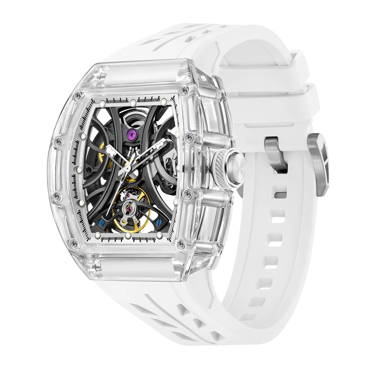 919511 Men Watches Original Brand Transparent Case Automatic Mechanical Fashion Watch with Self-Developed Movement New Arrivals
