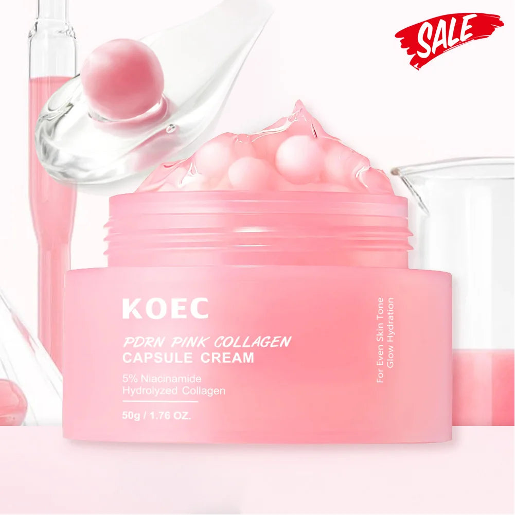 PDRN Pink Collagen Capsule Cream 5% Niachinamide VC Whitening Hydrolyzed