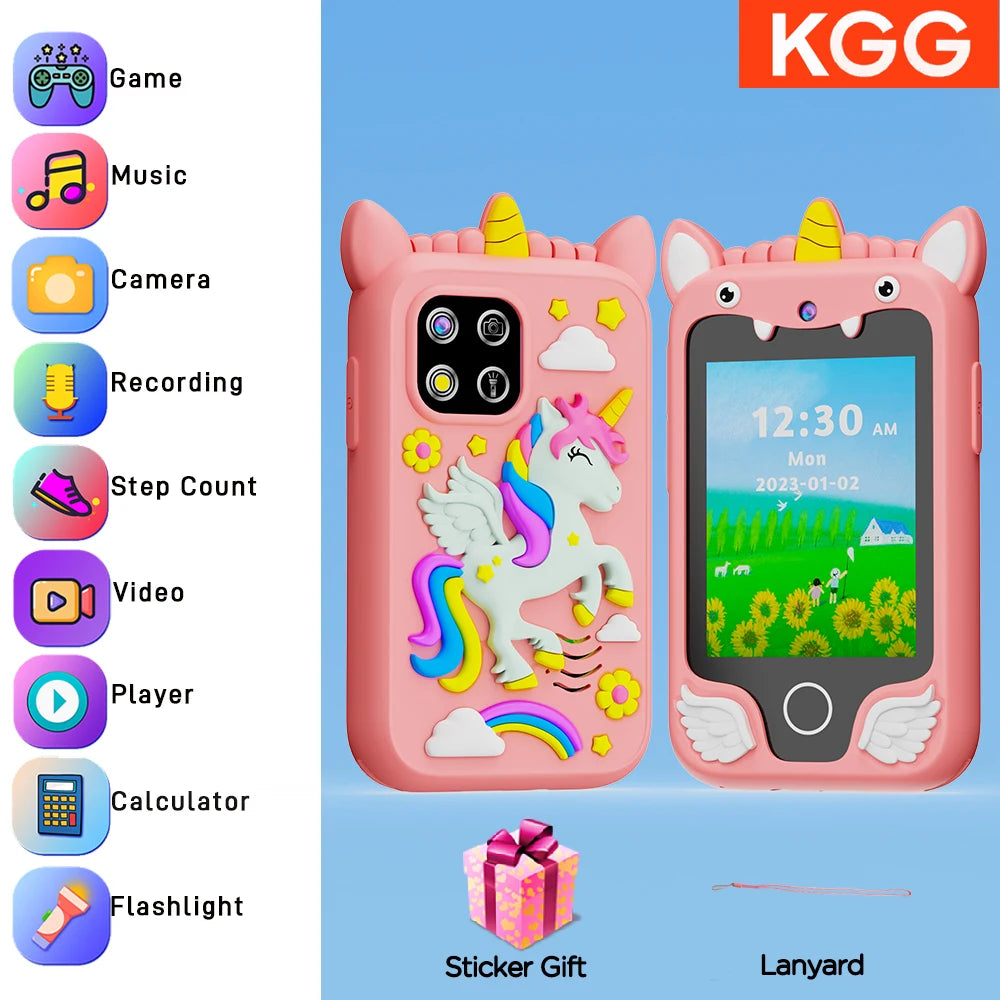Kids Smart Phone For Girls Boys Kids Cell Phone Toys Dual Camera Music