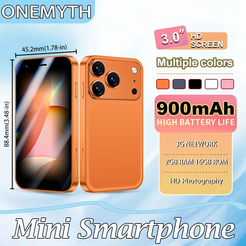 Mini Smartphone With 3.0-Inch Display, 3G WCDMA, Dual SIM Cards, GPS,