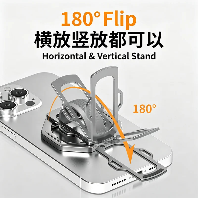 Magnetic Phone Ring Holder 360° Rotatable Foldable Metal Phone Stand