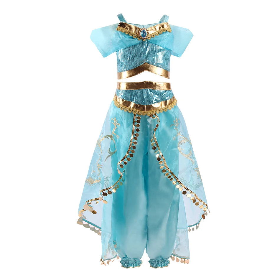 Girl Elsa Anna Dress Up Children Belle Snow White Jasmine Sofia Sleeping