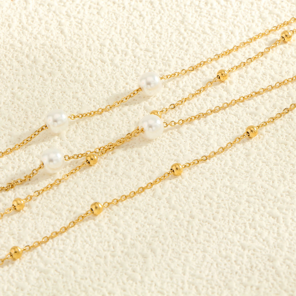 Pearl Clover Layered Necklace
