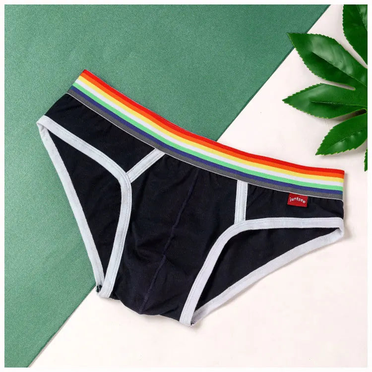 Rainbow-Waist Cotton Briefs