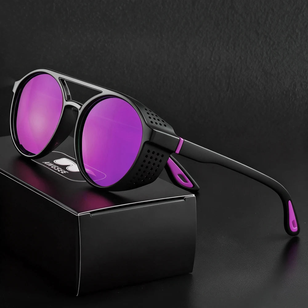 Round Steampunk-Style Sunglasses