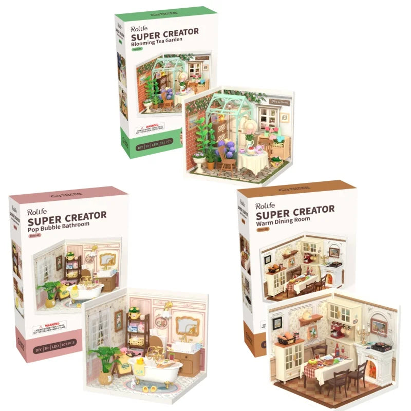 Rolife DIY Miniature Dollhouse Kit With Accessories Model Supply Store