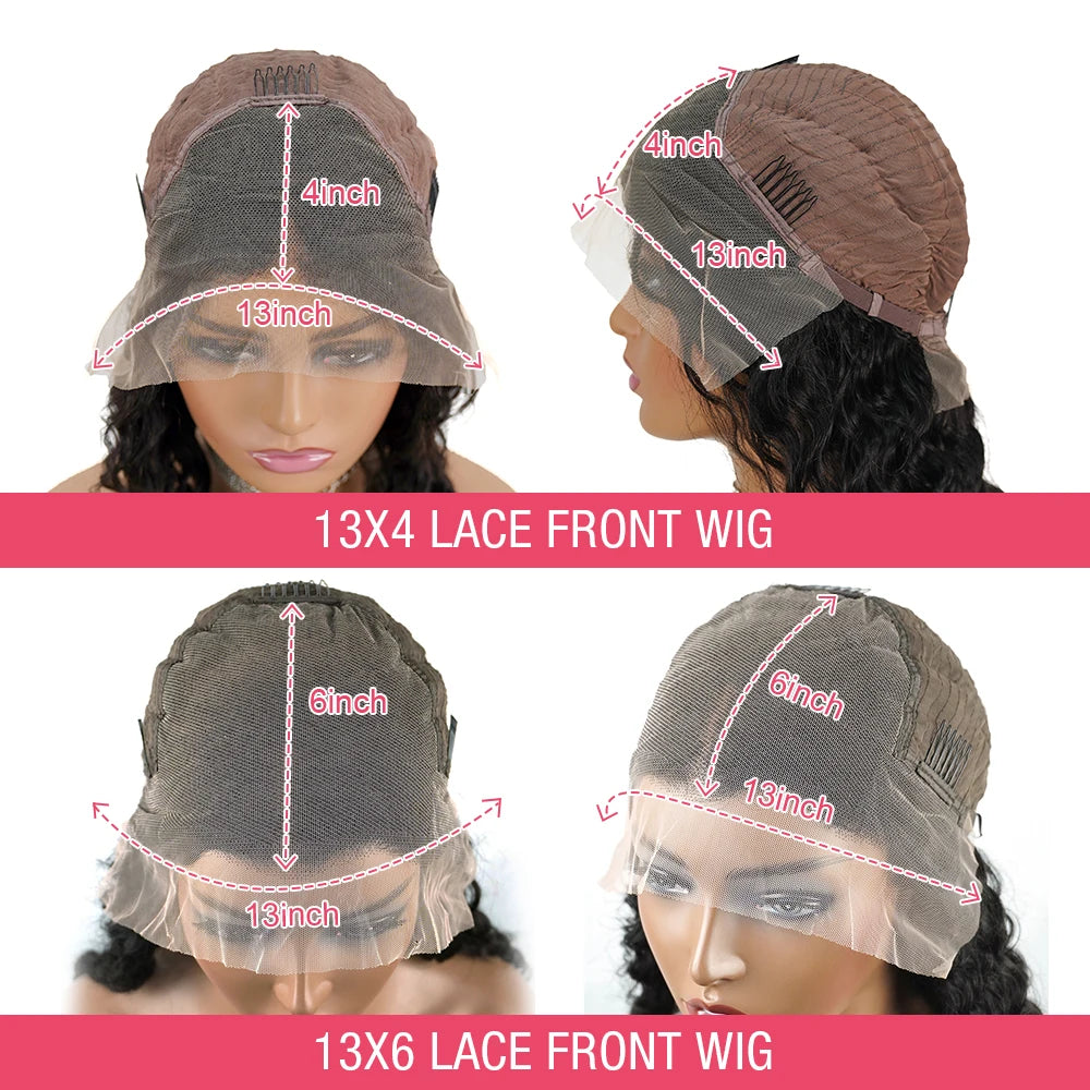HD Lace 13x6 Frontal Wig 100% Human Hair Straight 13x4 Lace Front Human