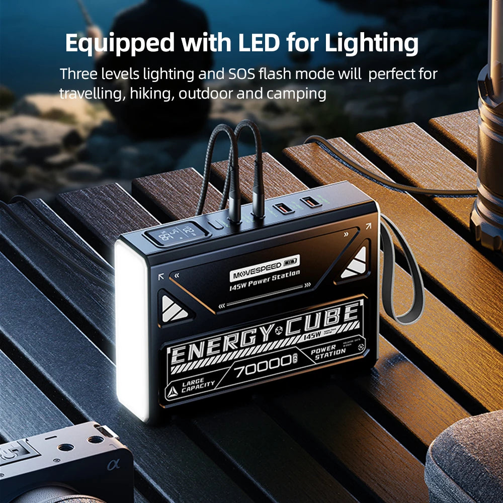MOVESPEED Z70 LED Emergency Light Rechargeable 70000mAh Large Capacity Battery for Outdoor Power Outage