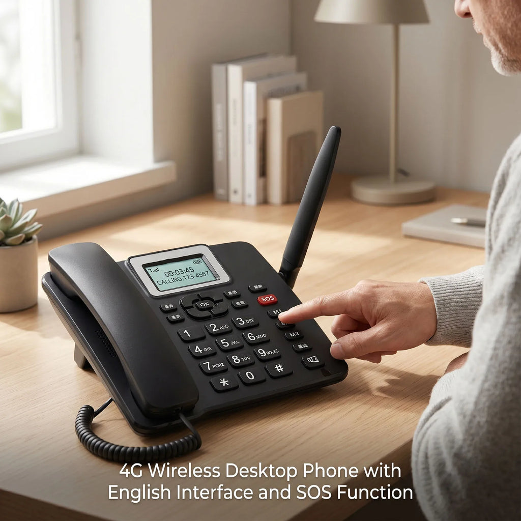 Wireless GSM Desk Telephone Antique 4G Mobile Unlocked Retro Cell Phone