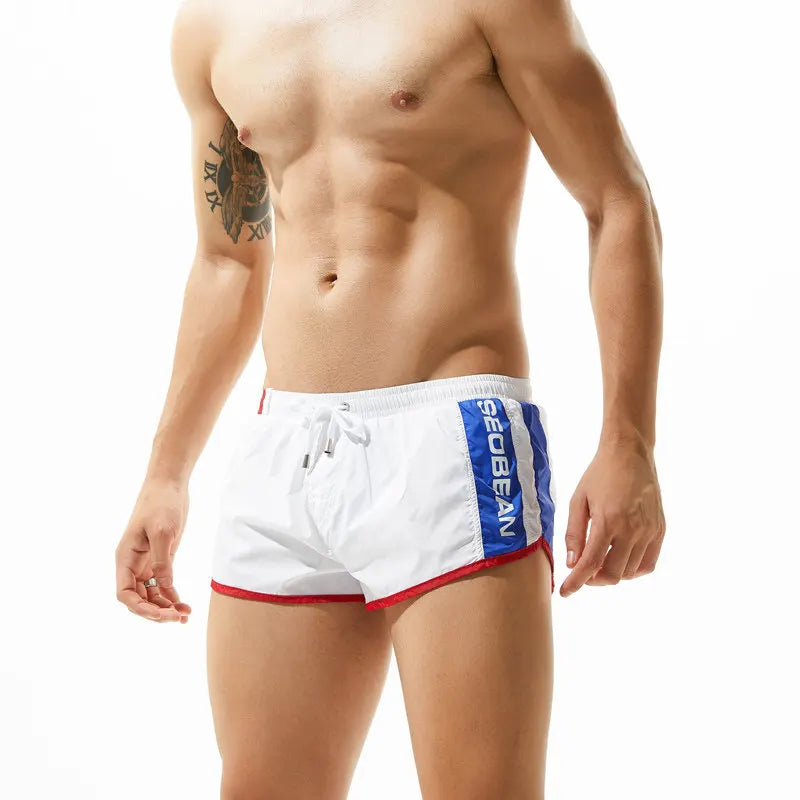 SEOBEAN Shorts Mens Boxers Shorts Male Brand Board Shorts Men's Short Leisure Fitness Fashion Jogger 4 Colors Summer Beachwear