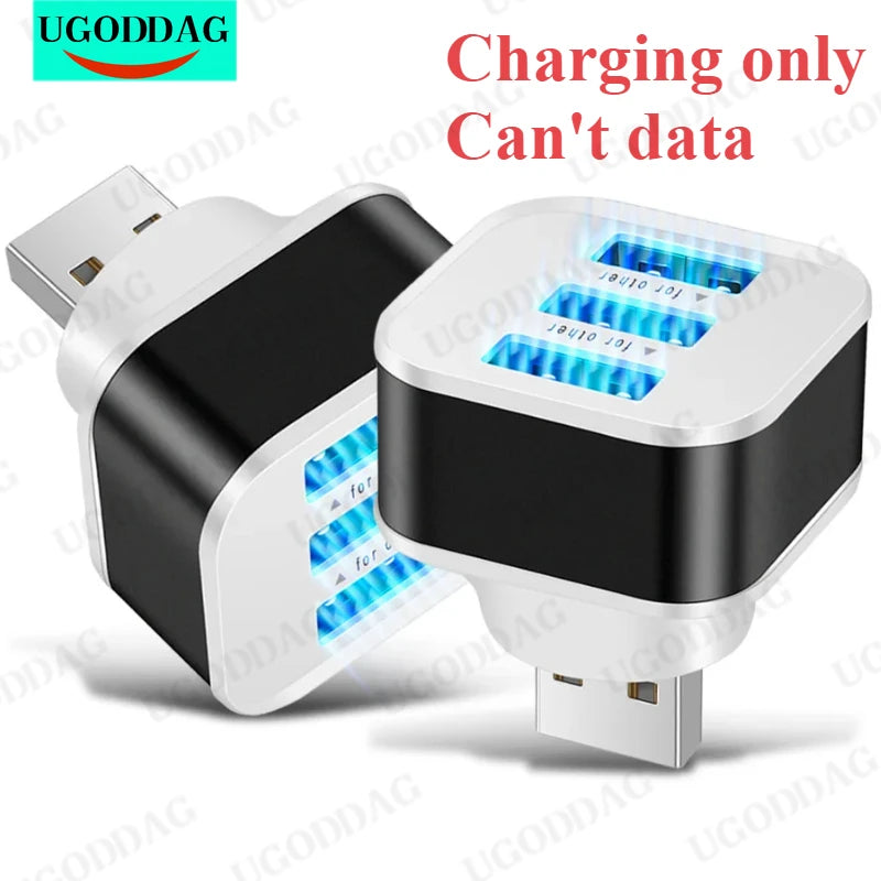 Car USB HUB Charging Extender 2.0 3-Port Extended Usb Splitter With