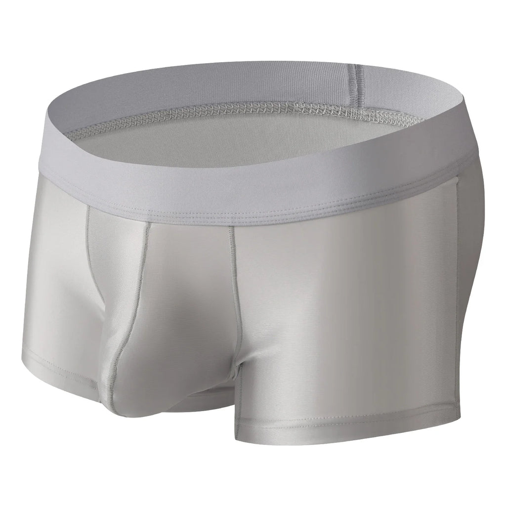 Men's Glossy Breathable Boxer Briefs