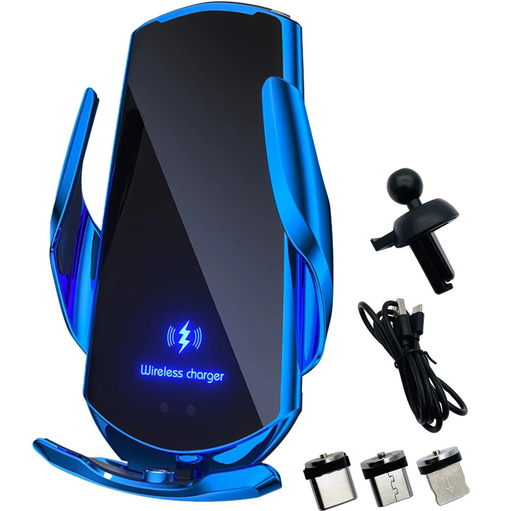 15W Auto-Clamping Wireless Car Charger & Phone Holder