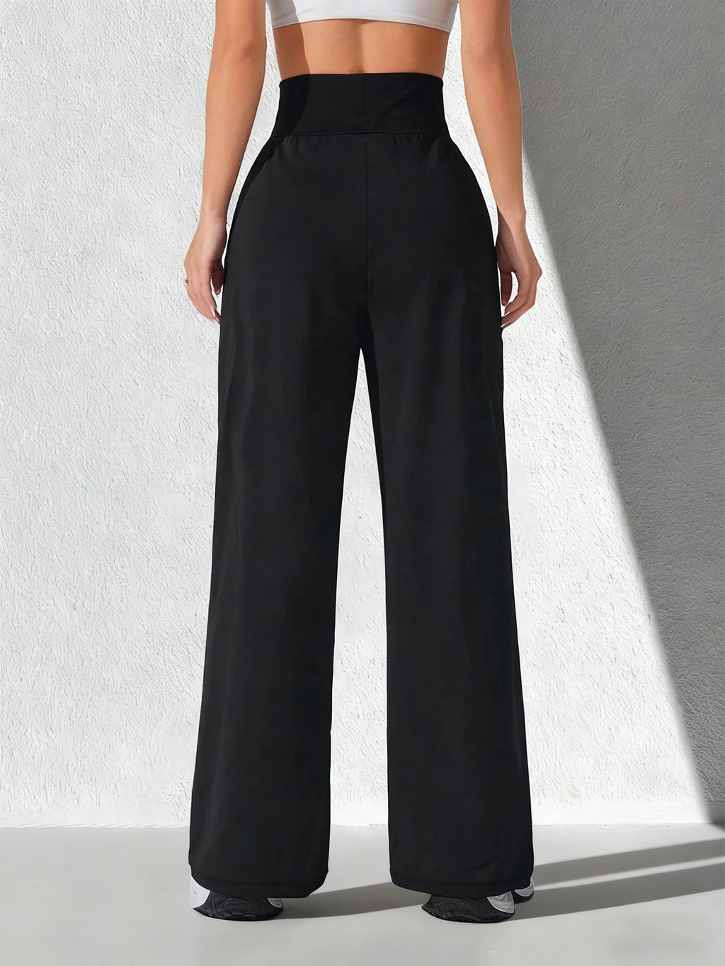 New High Waist Yoga Pants for Women Tummy Control Leggings Stretchy Soft Workout Wide Leg Pants Comfortable Casual Pants