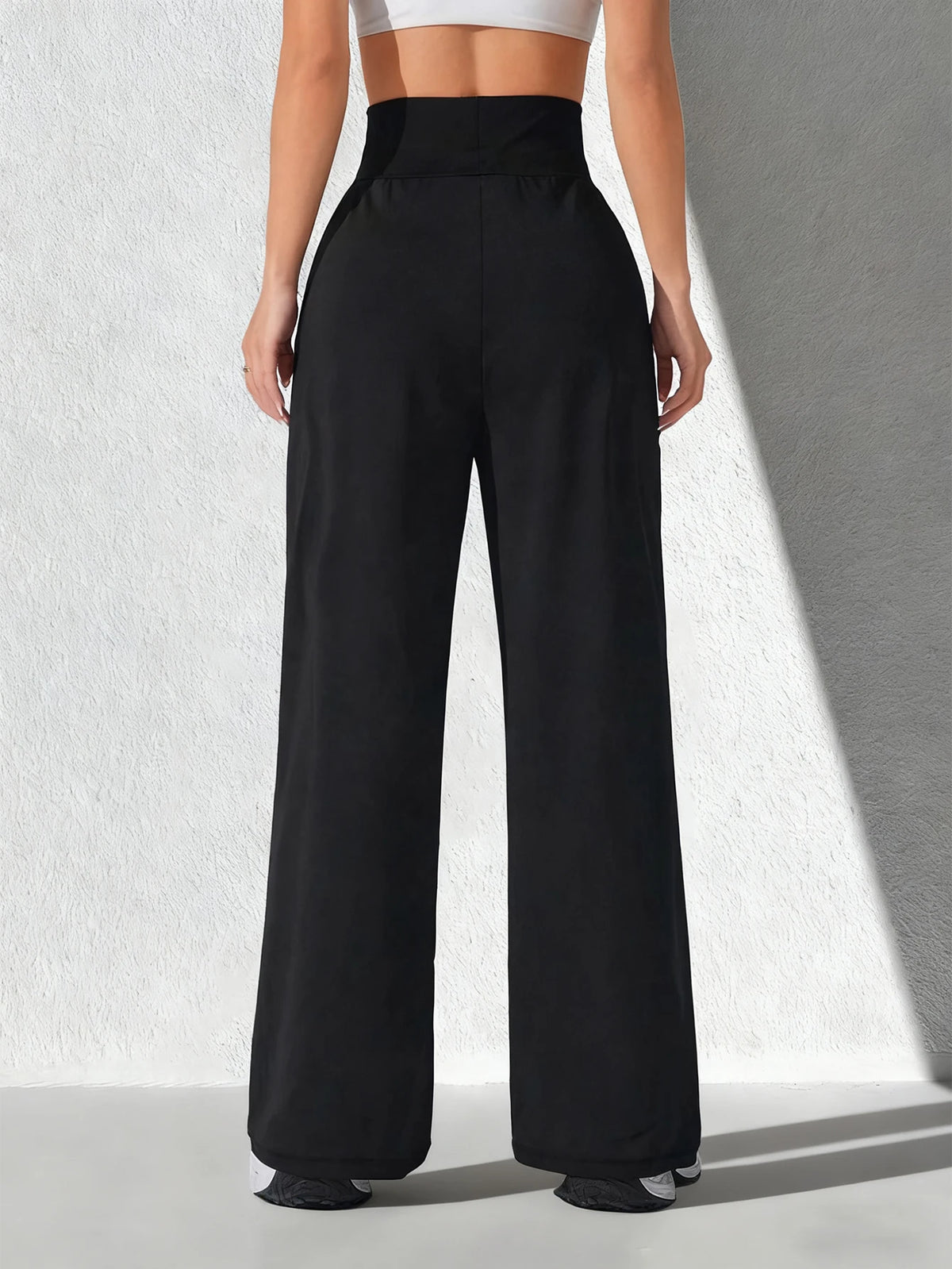 New High Waist Yoga Pants for Women Tummy Control Leggings Stretchy Soft Workout Wide Leg Pants Comfortable Casual Pants