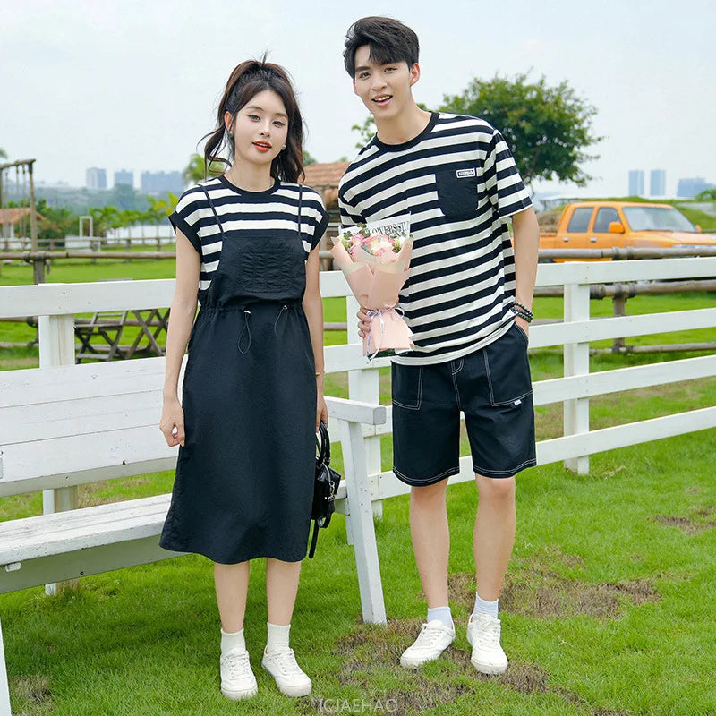 Dress Woman Family Couple Matching Clothes Parent-Child Shirt Sibling