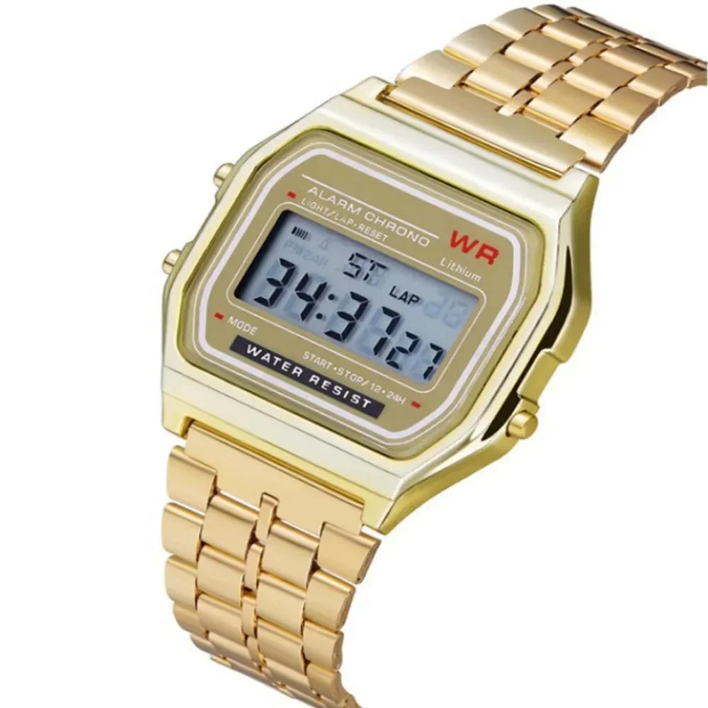 LED Digital Stainless Steel Watch