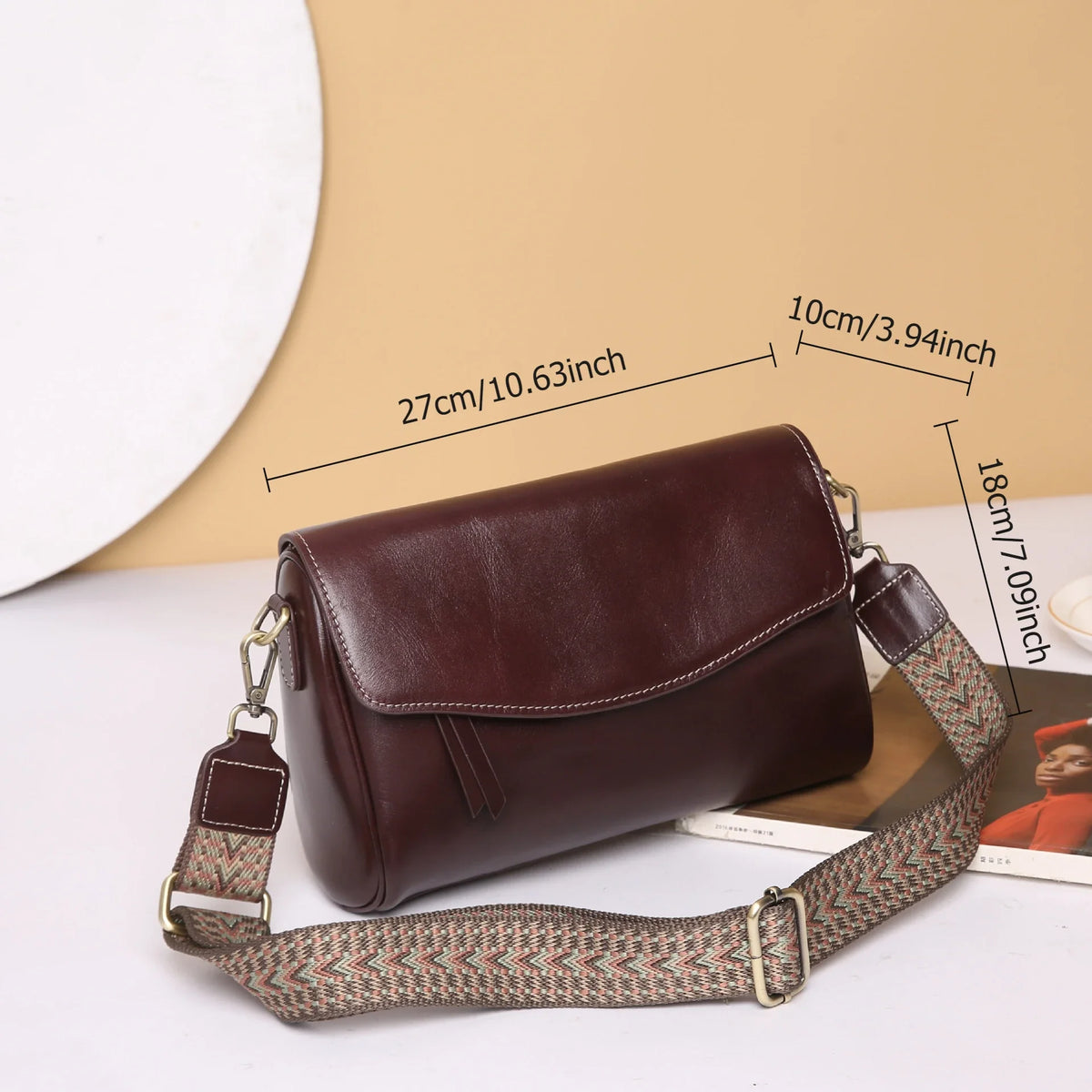 Women's Genuine Leather Shoulder & Crossbody Bag Minimalist Design for Office, Dinner & Weekend Outings Durable Everyday Handbag