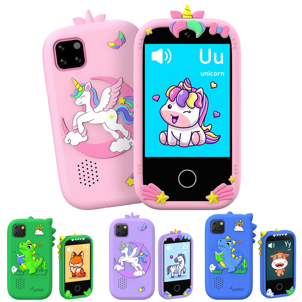 Upgrade Kid Smart Phone Toy 2.8 Inch Touch Video Recording Music Player