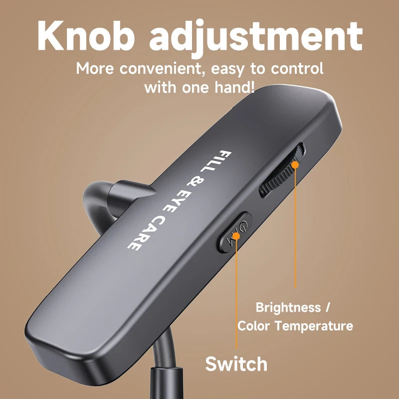 Magnetic Selfie Light Gooseneck LED Phone Fill Light Portable Video