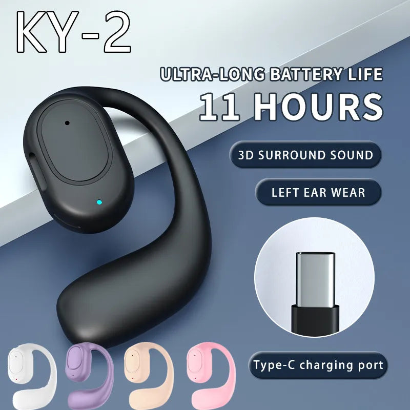 KY2 Wireless Bluetooth Earphones Air Conduction OWS Headphone HiFi