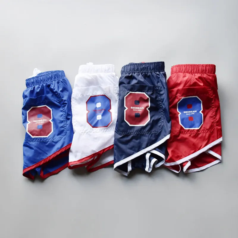 SEOBEAN Shorts Mens Boxers Shorts Male Brand Board Shorts Men's Short Leisure Fitness Fashion Jogger 4 Colors Summer Beachwear